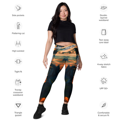 Crossover Leggings with Pockets - Courageous Spirit