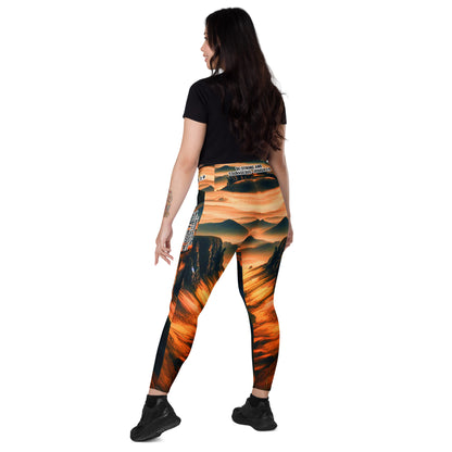 Crossover Leggings with Pockets - Courageous Spirit