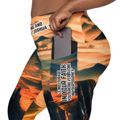 Crossover Leggings with Pockets - Courageous Spirit