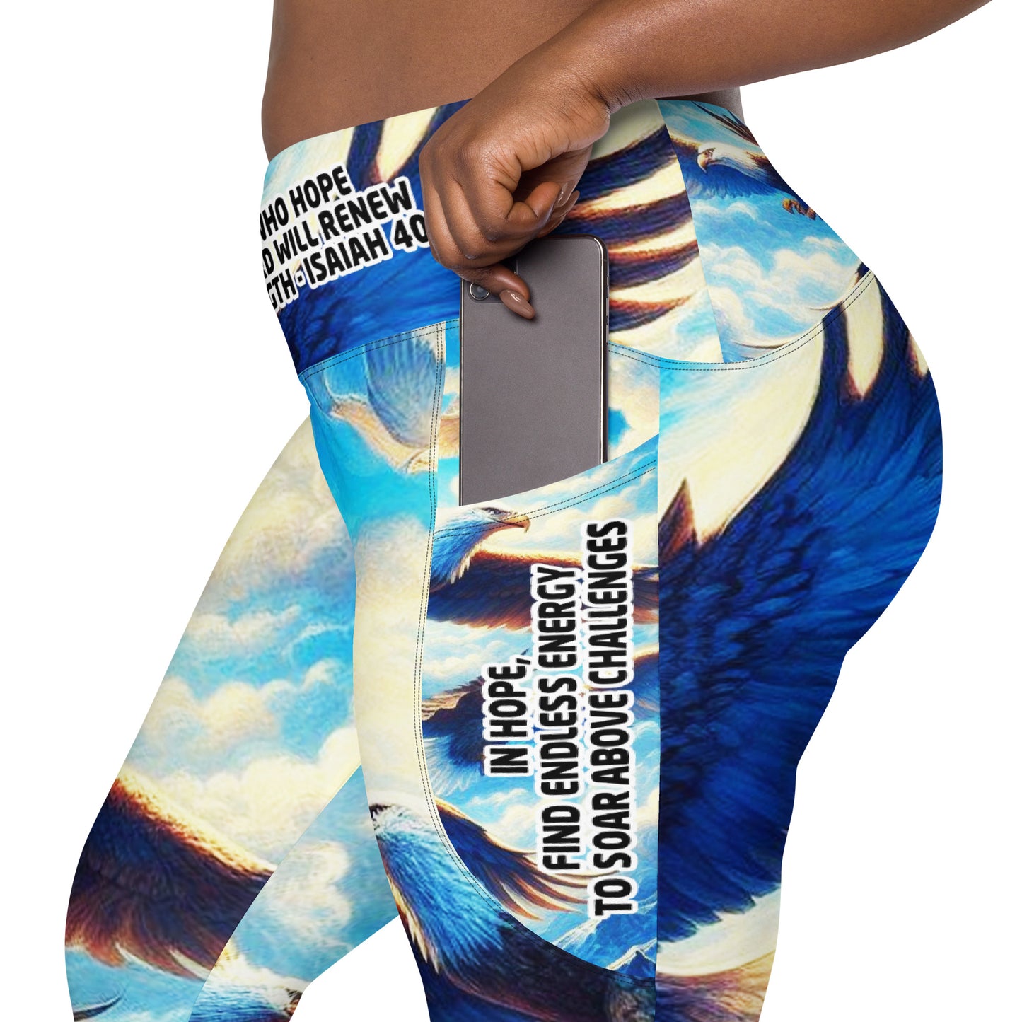 Crossover Leggings with Pockets - Wings of Hope