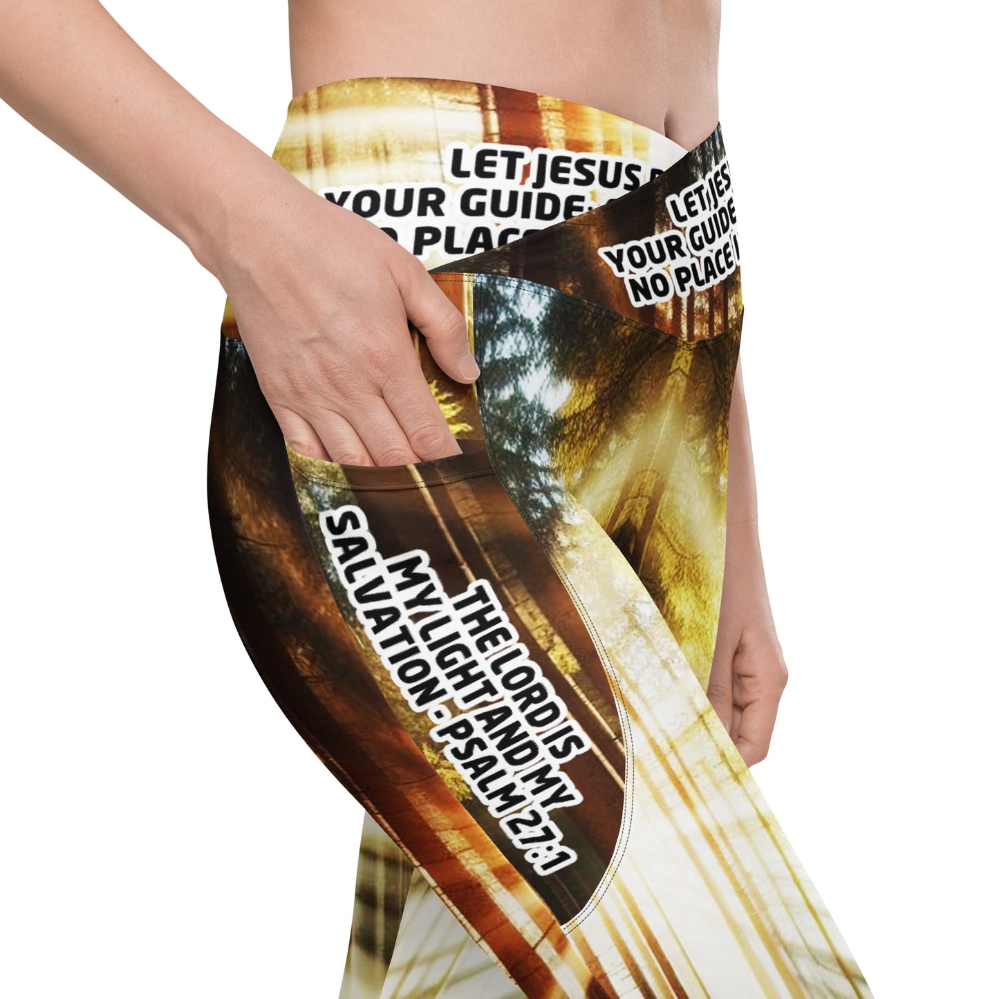 Crossover leggings with pockets - Guided by Light
