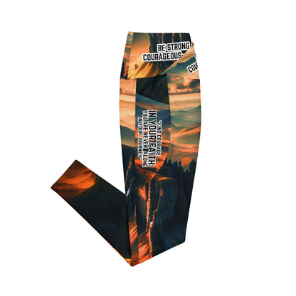 Crossover Leggings with Pockets - Courageous Spirit