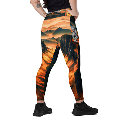 Crossover Leggings with Pockets - Courageous Spirit