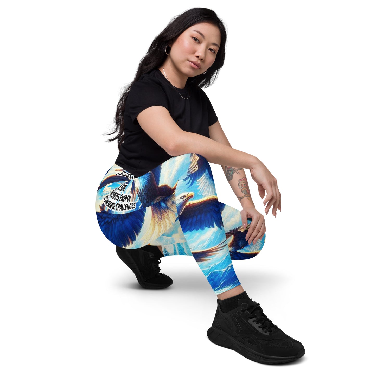 Crossover Leggings with Pockets - Wings of Hope