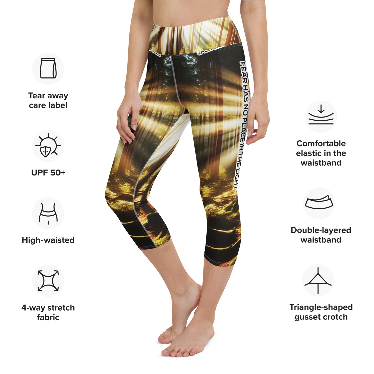 Yoga Capri Leggings - Guided by Light