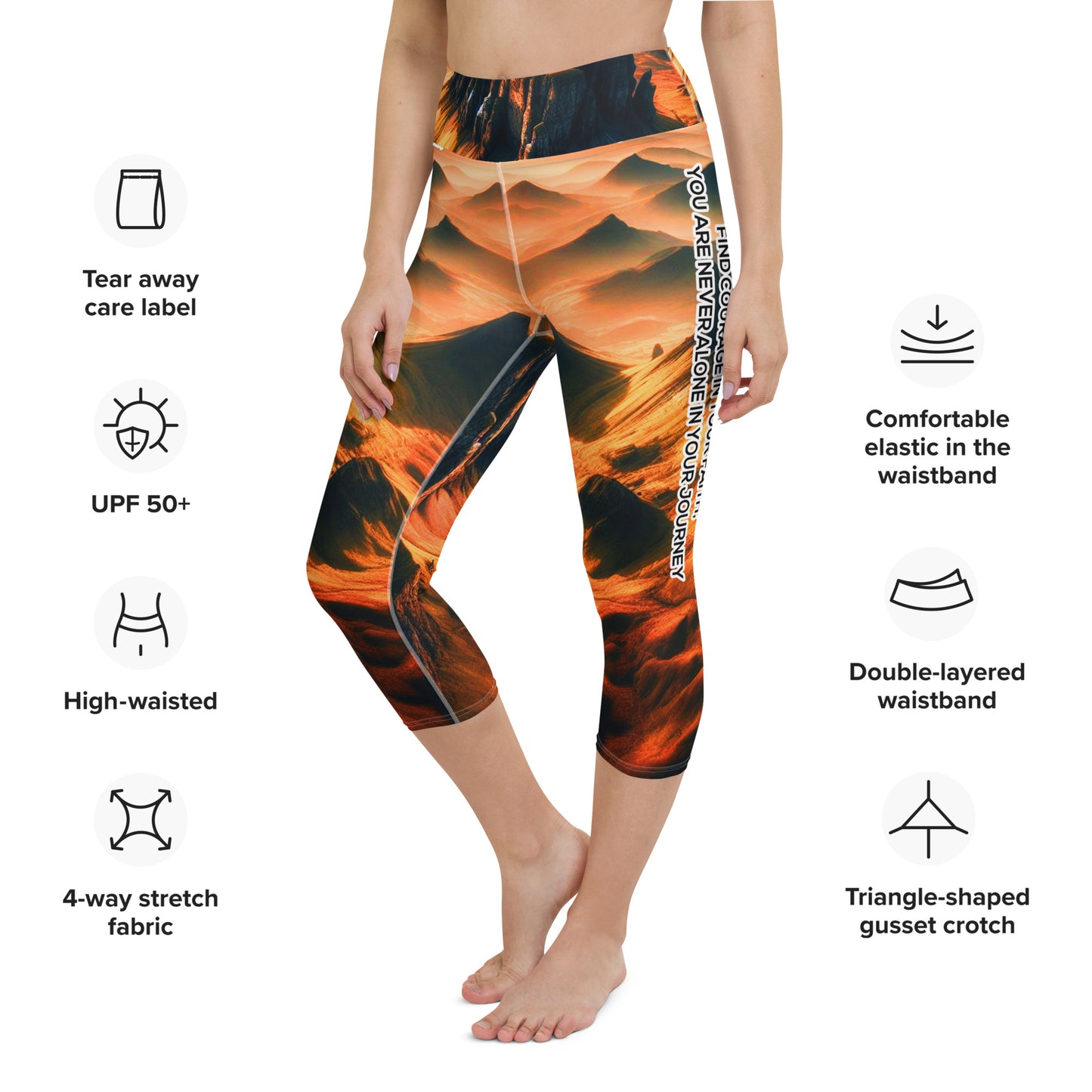 Yoga Capri Leggings - Courageous Spirit