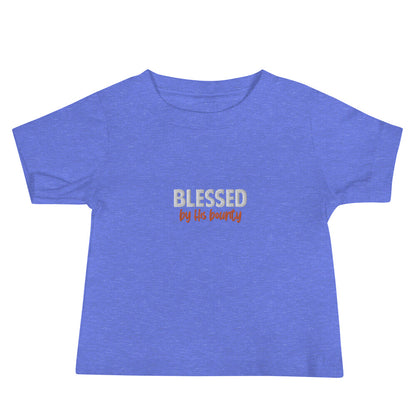 Baby Jersey Short Sleeve Tee - "Blessed by His bounty"