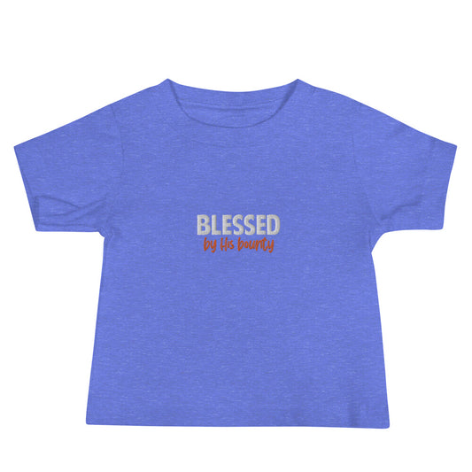 Baby Jersey Short Sleeve Tee - "Blessed by His bounty"