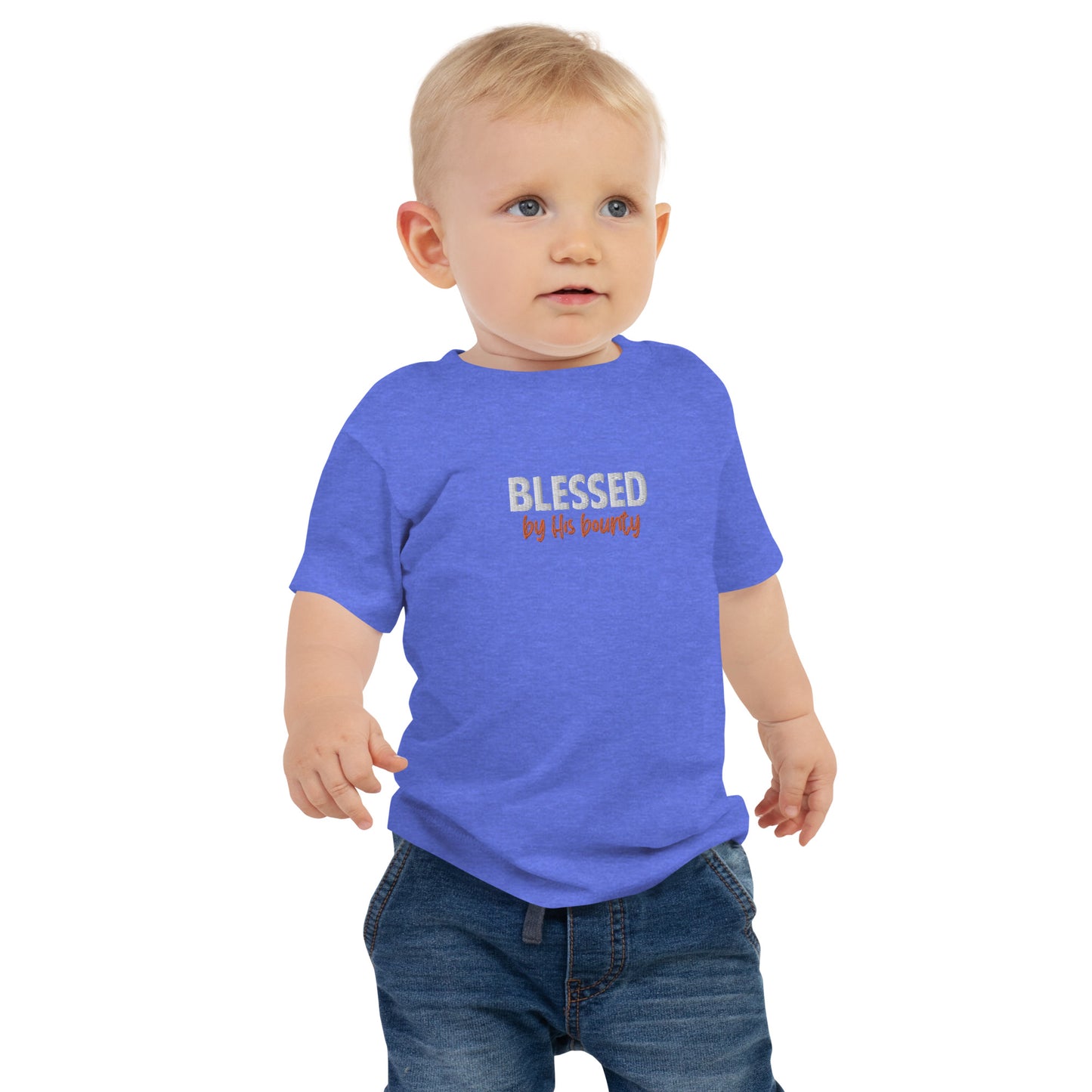 Baby Jersey Short Sleeve Tee - "Blessed by His bounty"