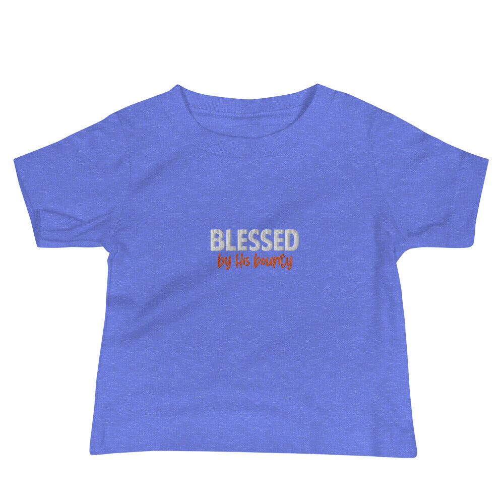 Baby Jersey Short Sleeve Tee - "Blessed by His bounty"