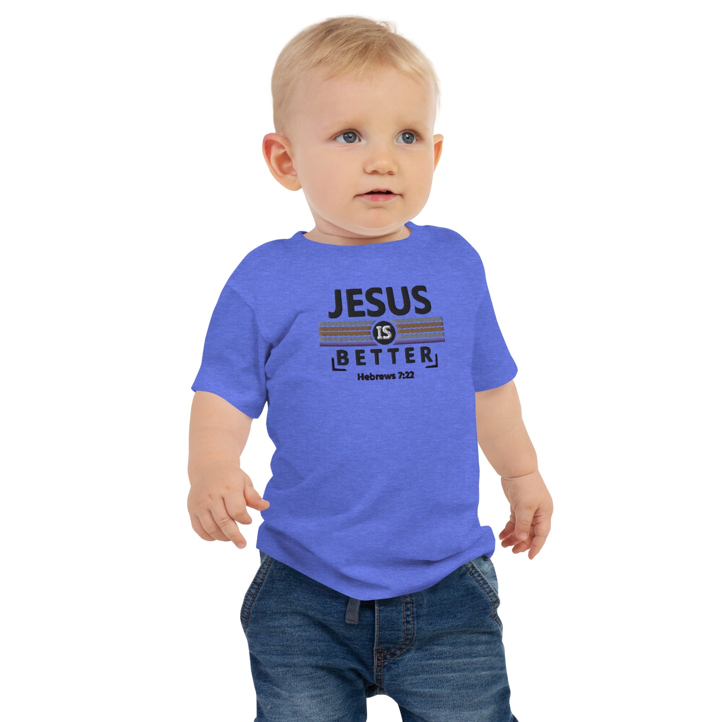 Baby Jersey Short Sleeve Tee - "Jesus is Better"