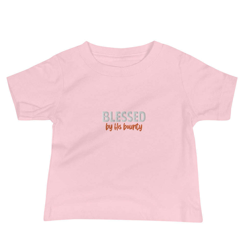 Baby Jersey Short Sleeve Tee - "Blessed by His bounty"
