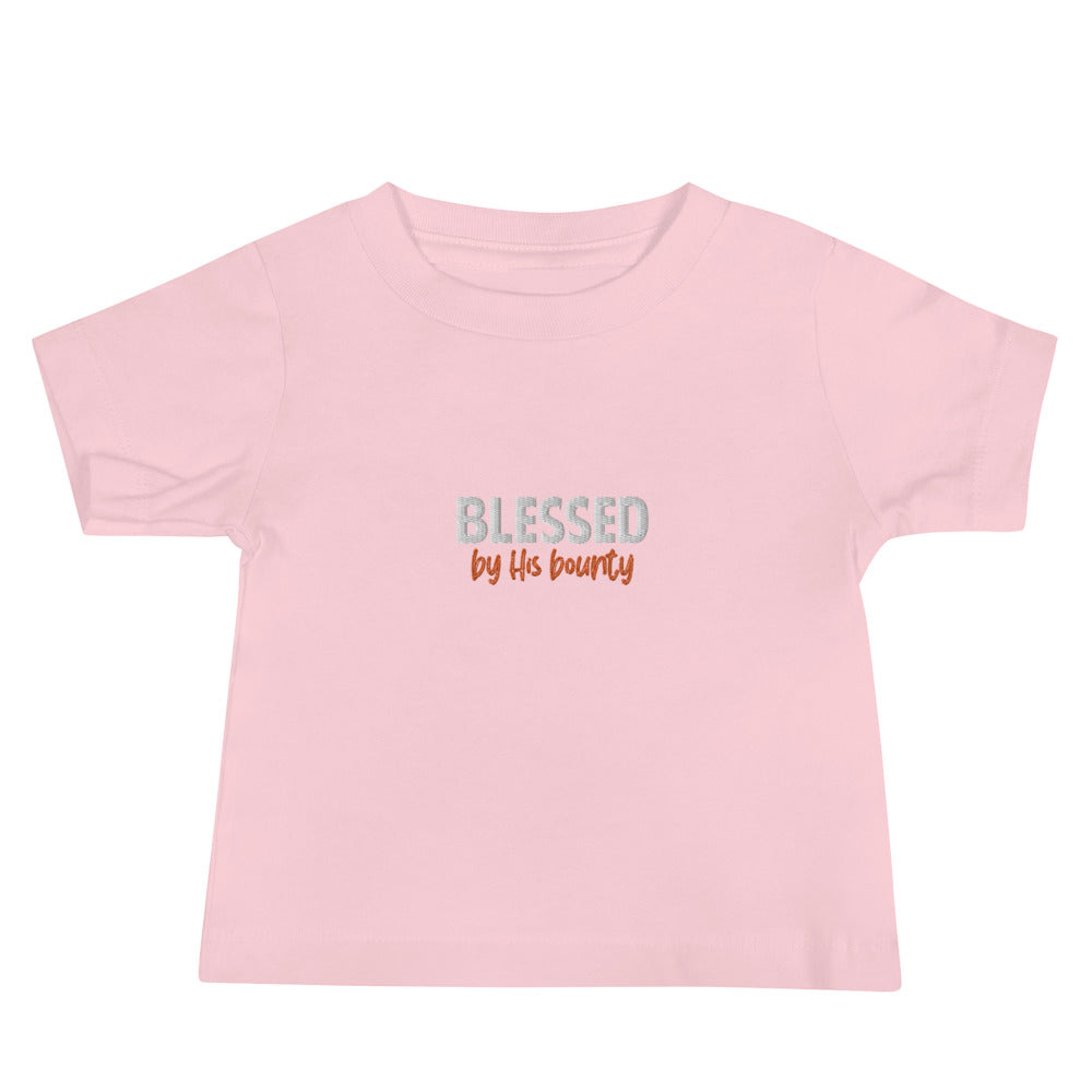 Baby Jersey Short Sleeve Tee - "Blessed by His bounty"