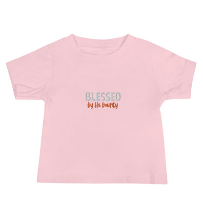 Baby Jersey Short Sleeve Tee - "Blessed by His bounty"