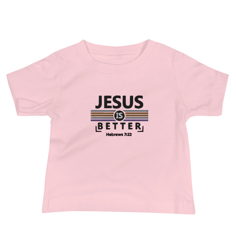 Baby Jersey Short Sleeve Tee - "Jesus is Better"