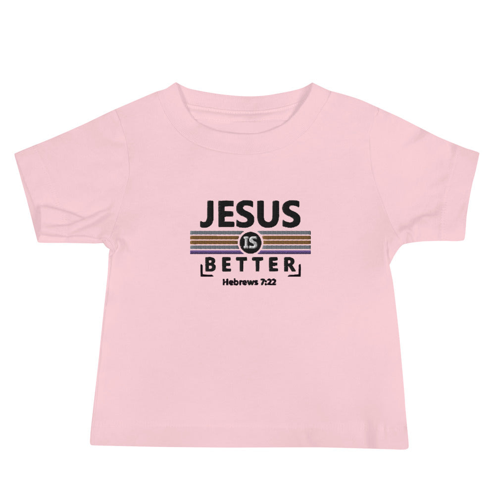 Baby Jersey Short Sleeve Tee - "Jesus is Better"