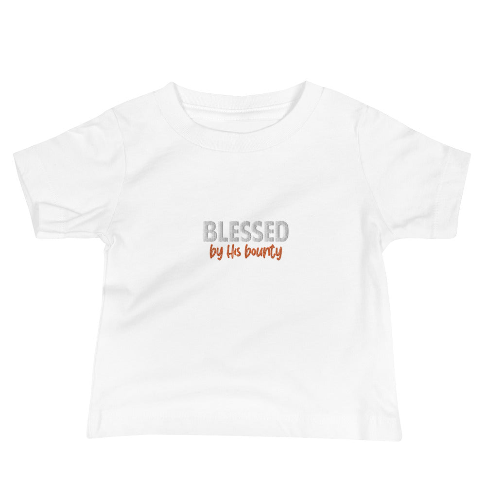 Baby Jersey Short Sleeve Tee - "Blessed by His bounty"