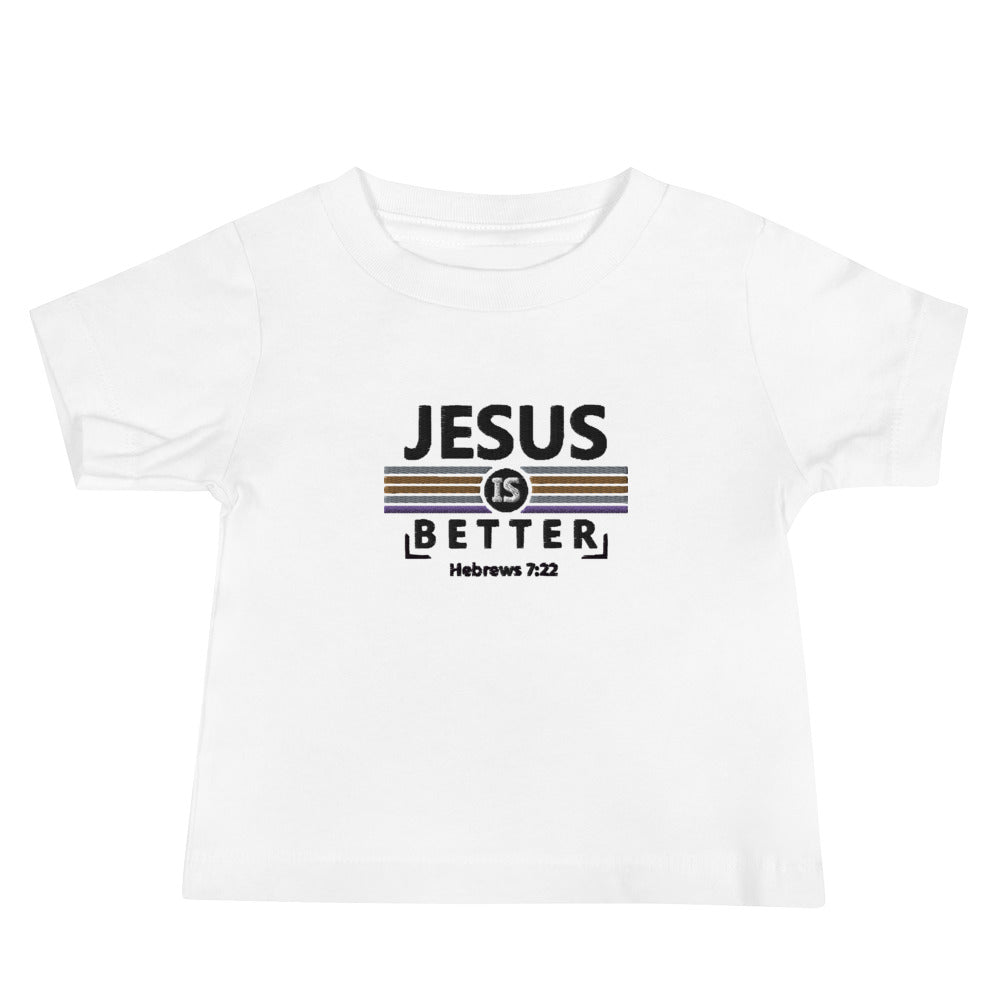 Baby Jersey Short Sleeve Tee - "Jesus is Better"