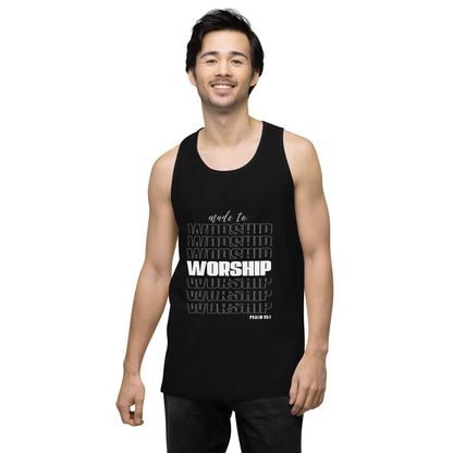 Made to worship Men’s premium tank top