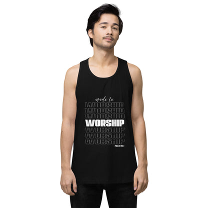 Made to worship Men’s premium tank top