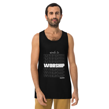 Made to worship Men’s premium tank top