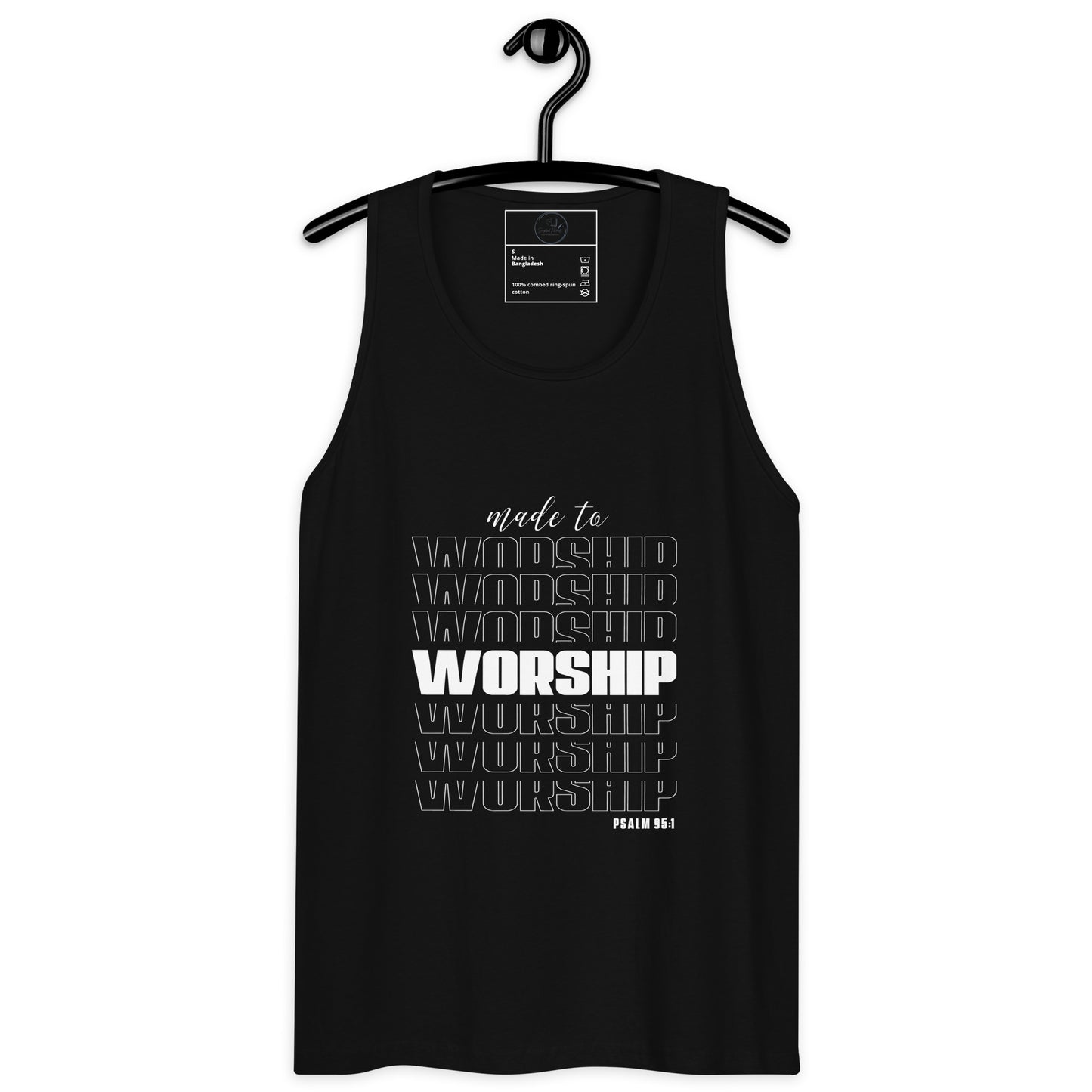 Made to worship Men’s premium tank top