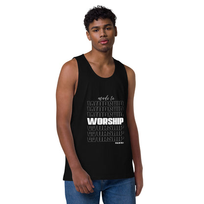 Made to worship Men’s premium tank top