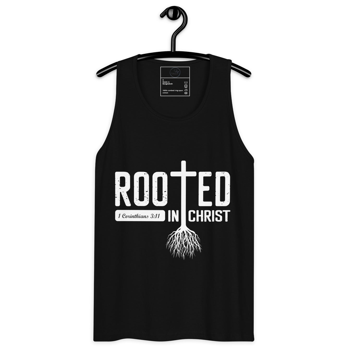 Rooted in Christ Men’s premium tank top