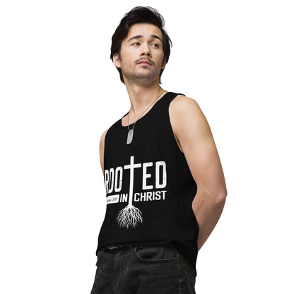 Rooted in Christ Men’s premium tank top