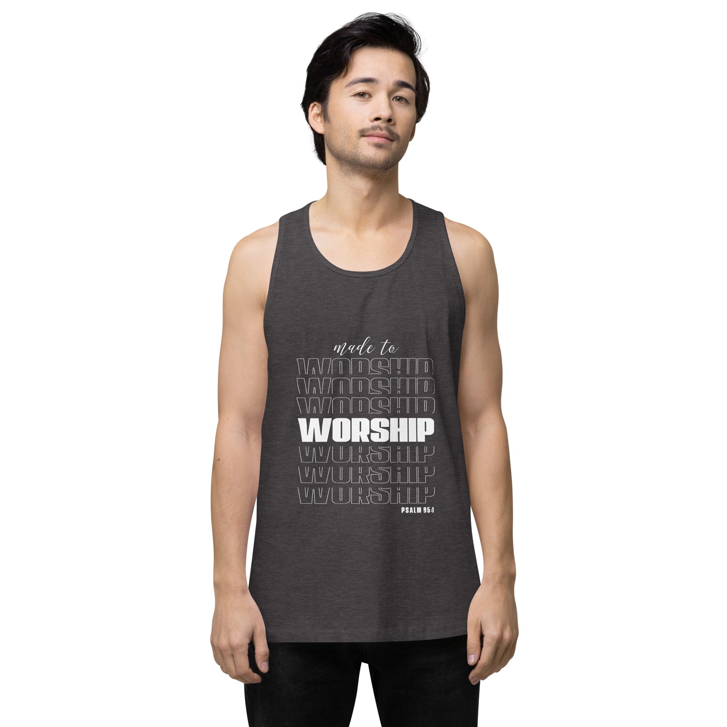 Made to worship Men’s premium tank top