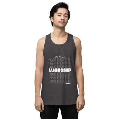 Made to worship Men’s premium tank top