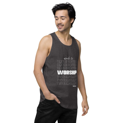 Made to worship Men’s premium tank top