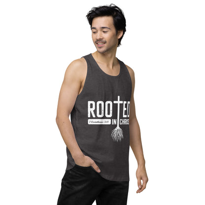 Rooted in Christ Men’s premium tank top
