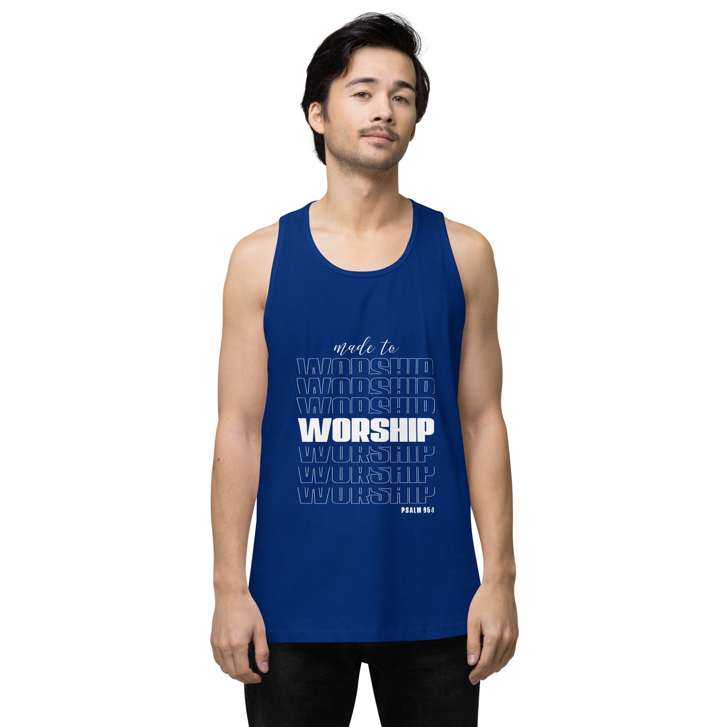 Made to worship Men’s premium tank top