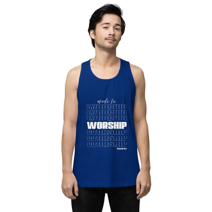 Made to worship Men’s premium tank top