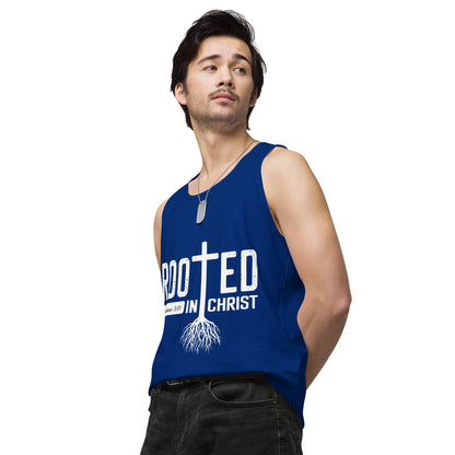 Rooted in Christ Men’s premium tank top