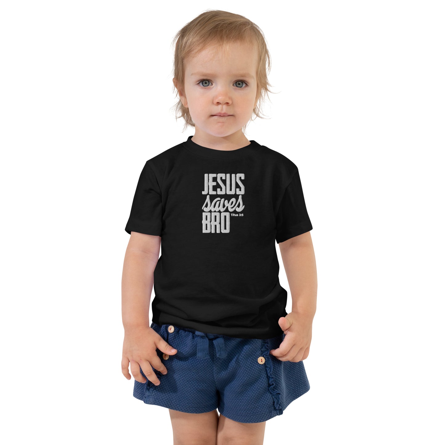 Toddler Short Sleeve Tee - "Jesus Saves Bro"
