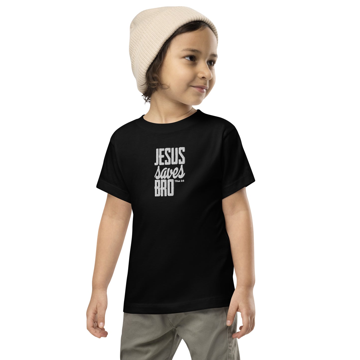 Toddler Short Sleeve Tee - "Jesus Saves Bro"