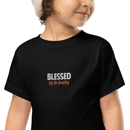 Toddler Short Sleeve Tee - "Blessed by His bounty"