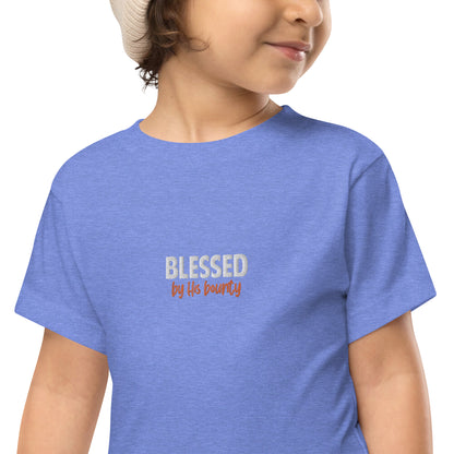 Toddler Short Sleeve Tee - "Blessed by His bounty"