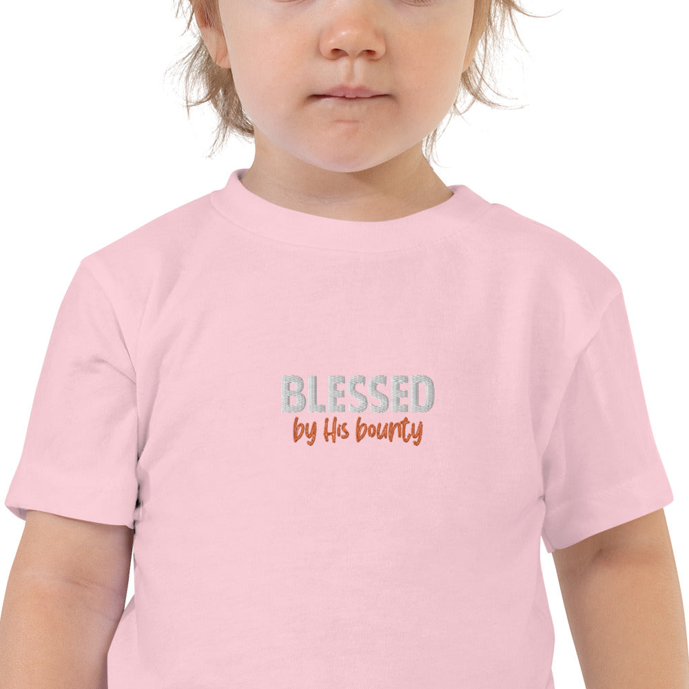 Toddler Short Sleeve Tee - "Blessed by His bounty"