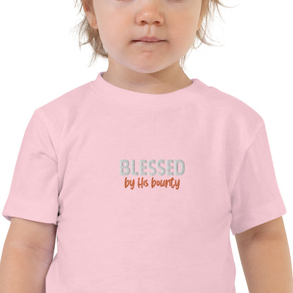 Toddler Short Sleeve Tee - "Blessed by His bounty"