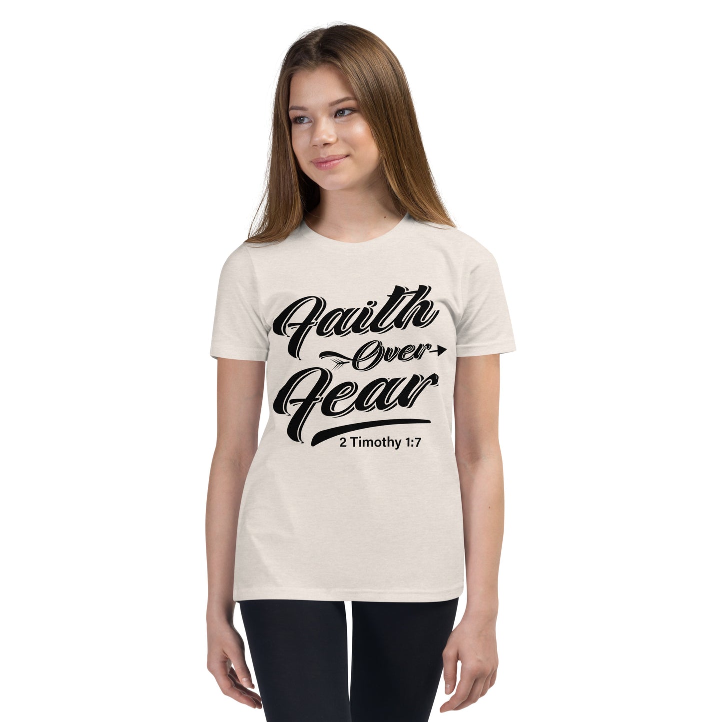 Faith over Fear Youth Short Sleeve T-Shirt