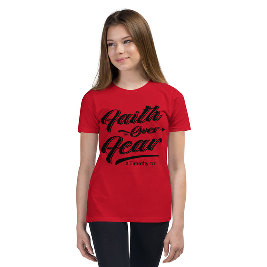 Faith over Fear Youth Short Sleeve T-Shirt